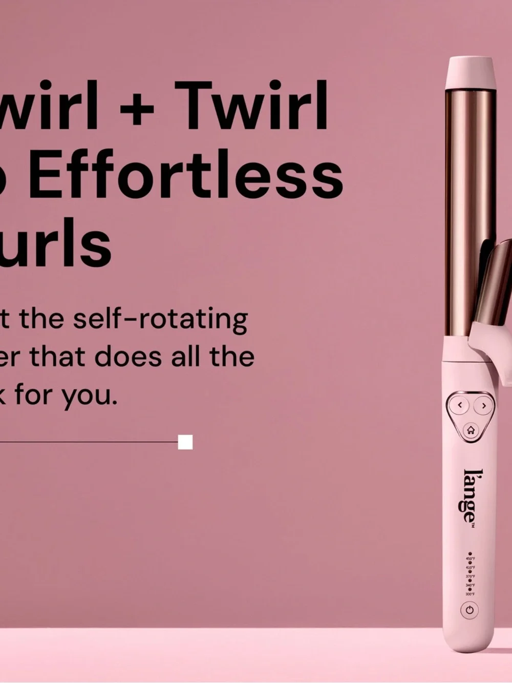 Lange Pink Curling Iron with Rose Gold Barrel